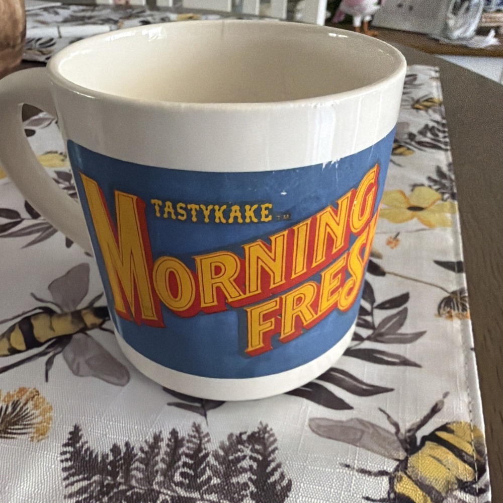 Vtg 1990s Morning Fresh Promotional Tastykake 16 Oz Coffee Cup Mug Made In USA